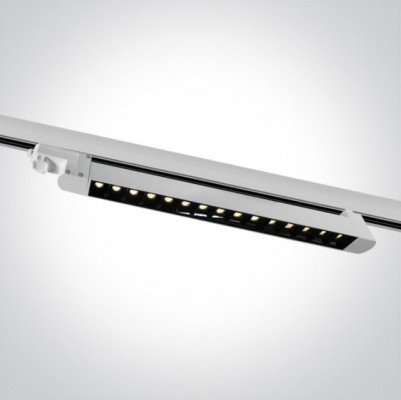 Spot LED pe sina Liniar 15x1W Alb Orientabil pe o axa