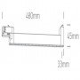 Spot LED pe sina Liniar 15x1W Alb Orientabil pe o axa