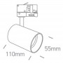 Spot pe sina Alb 12W 3000K cu reflector tip fagure 3D