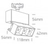 Spot pe sina pe sina 12W 3000K Alb CRI90 LED CREE
