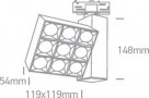Spot LED pe sina 30W LED Negru CREE Lumina Calda