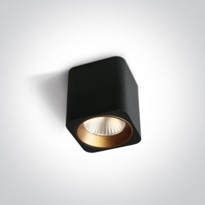 Spot LED Dimabil Negru aplicat pe tavan 7W 3000K cu 3 rame