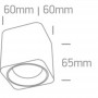 Spot LED Dimabil Negru aplicat pe tavan 7W 3000K cu 3 rame