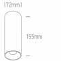 Spot LED Aplicat pe tavan Cilindric Alb 15W 3000K h15.5cm