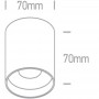 Spot LED Alb Aplicat pe Tavan 8W 3000K LED CREE h7cm