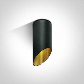 Spot Aplicat pe tavan Negru cu Gold dulie GU10