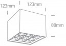 Spot LED Aplicat pe tavan Negru Integral CRI90 9xLED COB 30W