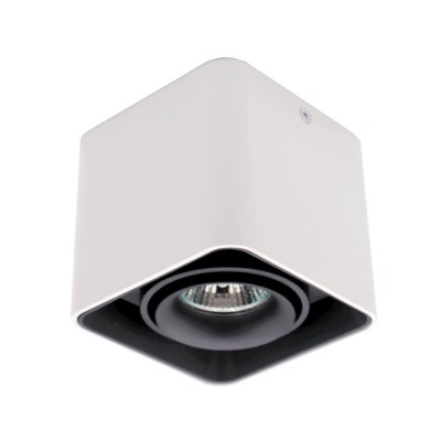 Spot Aplicat Tavan Alb cu Negru 1xGU10