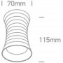 Spot Aplicat pe tavan Gri 1xGU10 h11.5cm