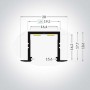 Profil banda LED incastrat SMR-IN 16 h18.6mm