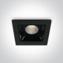 Mini Spot LED Patrat 2W negru
