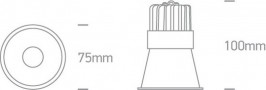 Spot LED Incastrat Alb 10W 3000K IP20