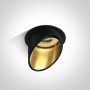 Spot Incastrat Negru cu Gold Dulie GU10