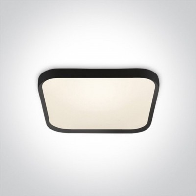 Plafoniera LED Neagra Patrata Super Slim 40W 3000K 620mm