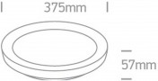 Plafoniera LED Dormitor Auriu Periat 30W 3000K D375mm