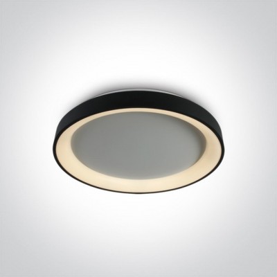 Plafoniera LED Dormitor Neagra 30W 3000K D375mm