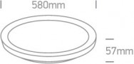 Plafoniera LED Living sau dormitor Alama Periata 48W 580mm