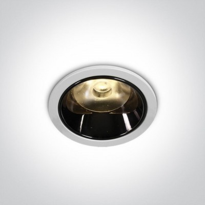 Spot LED Incastrat 6W 3000K alb cu reflector lucios