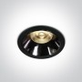 Spot LED Incastrat 12W 3000K Negru cu reflector lucios