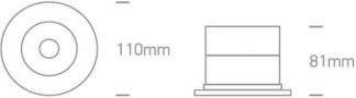 Spot LED exterior incastrat in tavan Alb 6W 3000K IK08