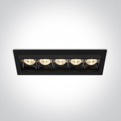 Spot LED Liniar Incastrat Negru 20W CRI90 3000K