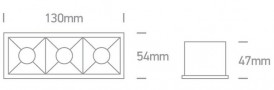Spot LED Incastrat Liniar Negru 12W 3000K CRI90 3000K