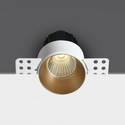 Spot LED Trimless Gold, Incastrat 12W CRI90 Dimabil fara rama
