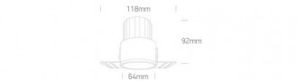 Spot LED Trimless Gold, Incastrat 12W CRI90 Dimabil fara rama
