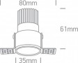 Spot LED fara rama 3W 3000K, incastrat, trimless, alb cu gold