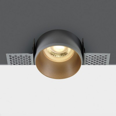 Spot incastrat fara rama exterioara, Gold, cu GU10 si Dark Light