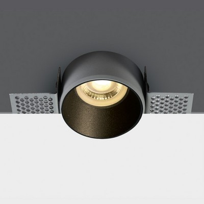 Spot incastrat fara rama exterioara, Negru cu GU10 Dark Light