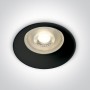 Spot incastrat Negru cu dulie GU10 si IP20