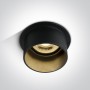 Spot Semi incastrat Negru cu reflector negru si dulie GU10