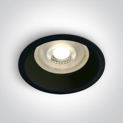 Spot incastrat Negru cu GU10 rotund IP20