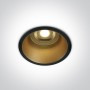 Spot Incastrat Negru cu Alama, GU10, rama ingusta, Dark Light
