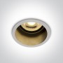 Spot incastrat Alb cu reflector negru, GU10, rama ingusta, Dark Light