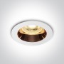 Spot incastrat alb cu interior cupru si dulie GU10