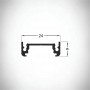 Profil banda LED aplicat 24mm latime h9mm