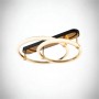 Plafoniera Negru cu Gold Doua cercuri 52W 3000K
