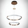 Lustra tip pendul Living sau Casa Scacrii Gold cu cercuri 58W