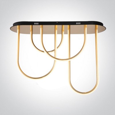 Plafoniera Moderna Living Gold 43W cu lumina calda