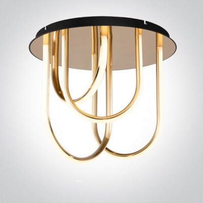 Plafoniera Moderna Dormitor Gold 43W cu lumina calda