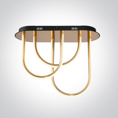 Plafoniera Moderna Bucatarie Gold 43W cu lumina calda