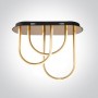 Plafoniera Moderna Bucatarie Gold 43W cu lumina calda