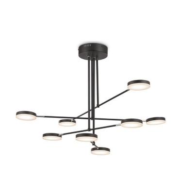 Lustra LED Neagra 48W lumina Calda