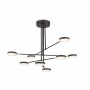 Lustra LED Neagra 48W lumina Calda
