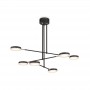 Lustra LED Neagra 38W lumina Calda