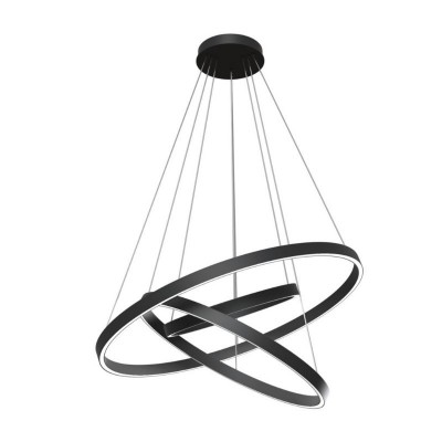 Lustra LED Neagra 100W cu lumina neutra