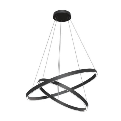 Lustra LED Neagra 74W cu lumina neutra