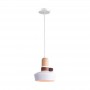 Lustra 1XE27 alba lemn mat
